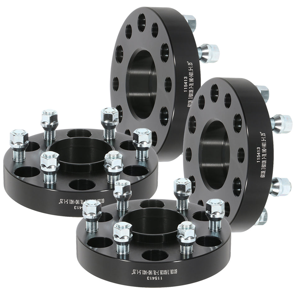 4Pcs 6x5.5 1.25 inch Hub Centric Wheel Spacers For 92-94 Chevrolet Blazer 15-21 Chevrolet Suburban