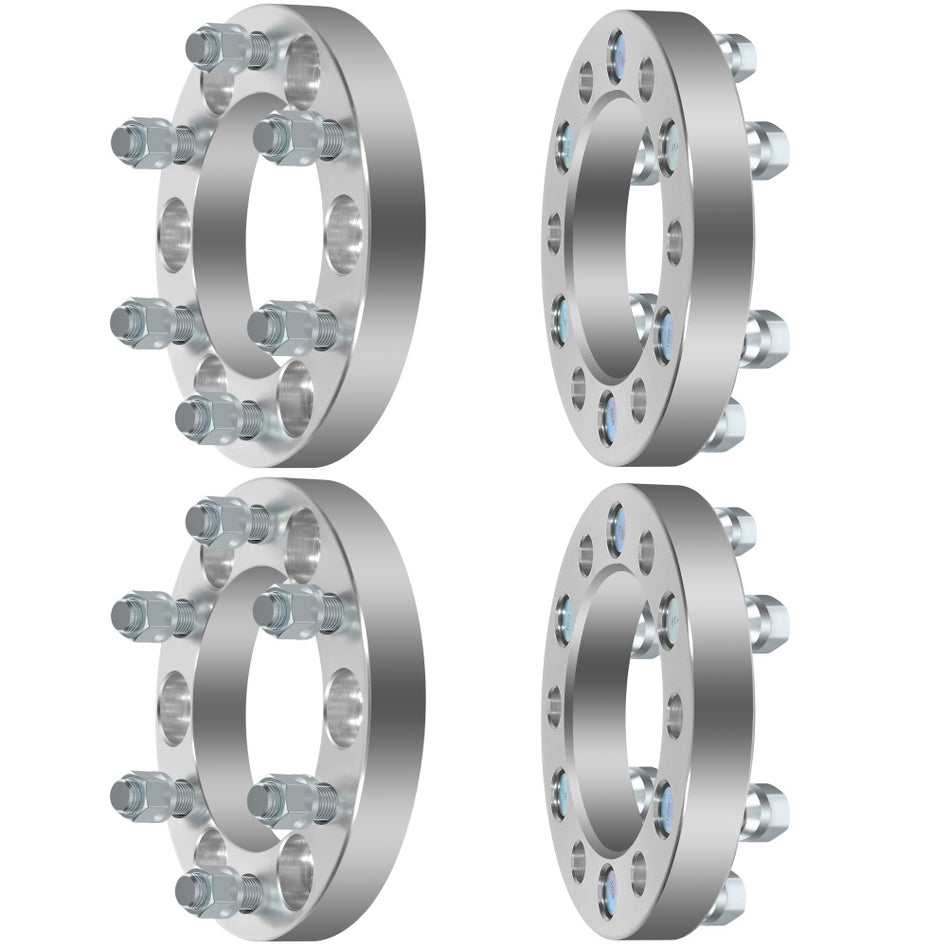 4Pcs 25mm 6x5.5 Wheel Spacers 1 inch 12x1.25 Studs For 98-04 Nissan Frontier 05-15 Nissan Armada