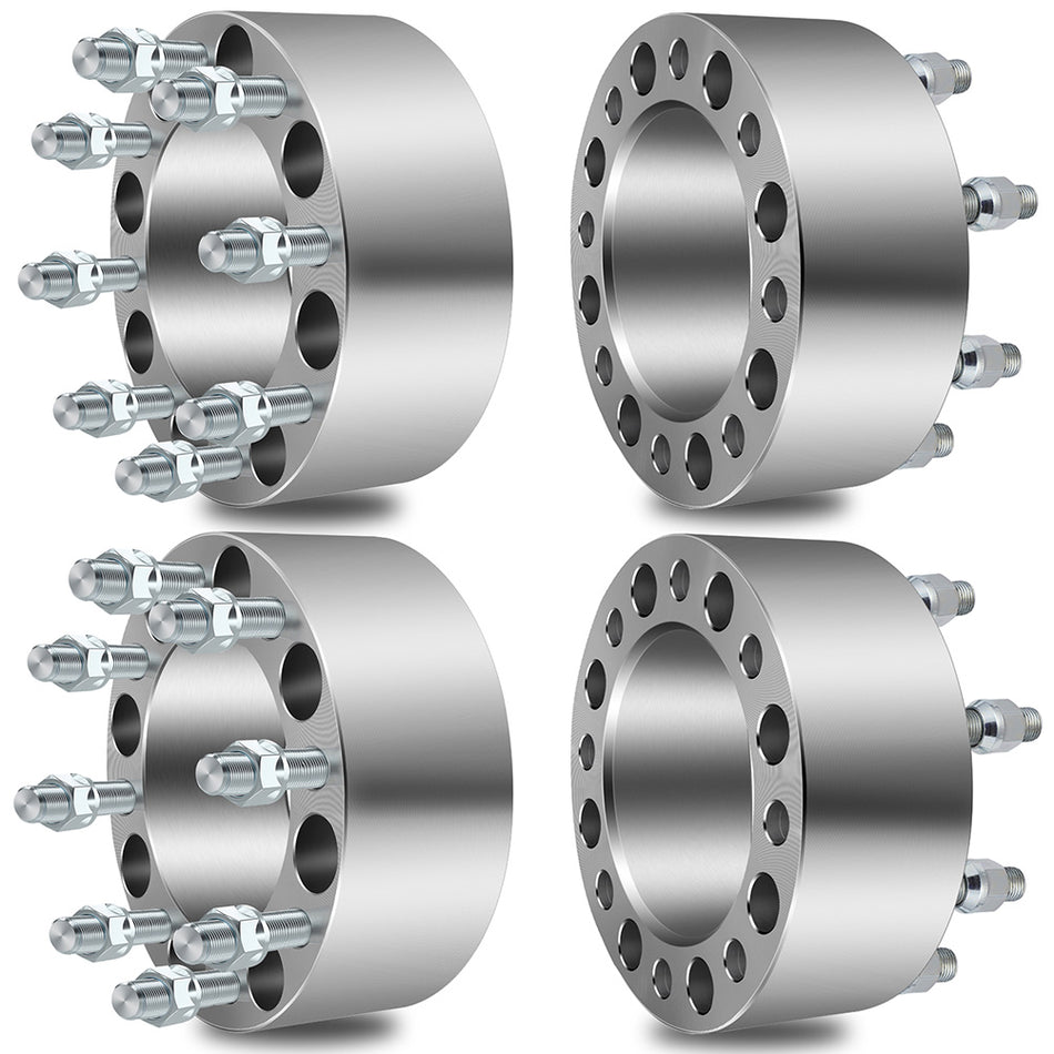 4Pcs 3 inch 75mm 8x6.5 Wheel Spacers 14x1.5 For 09-10 Chevrolet Silverado 3500 Hd 97-14 Gmc Savana 2500