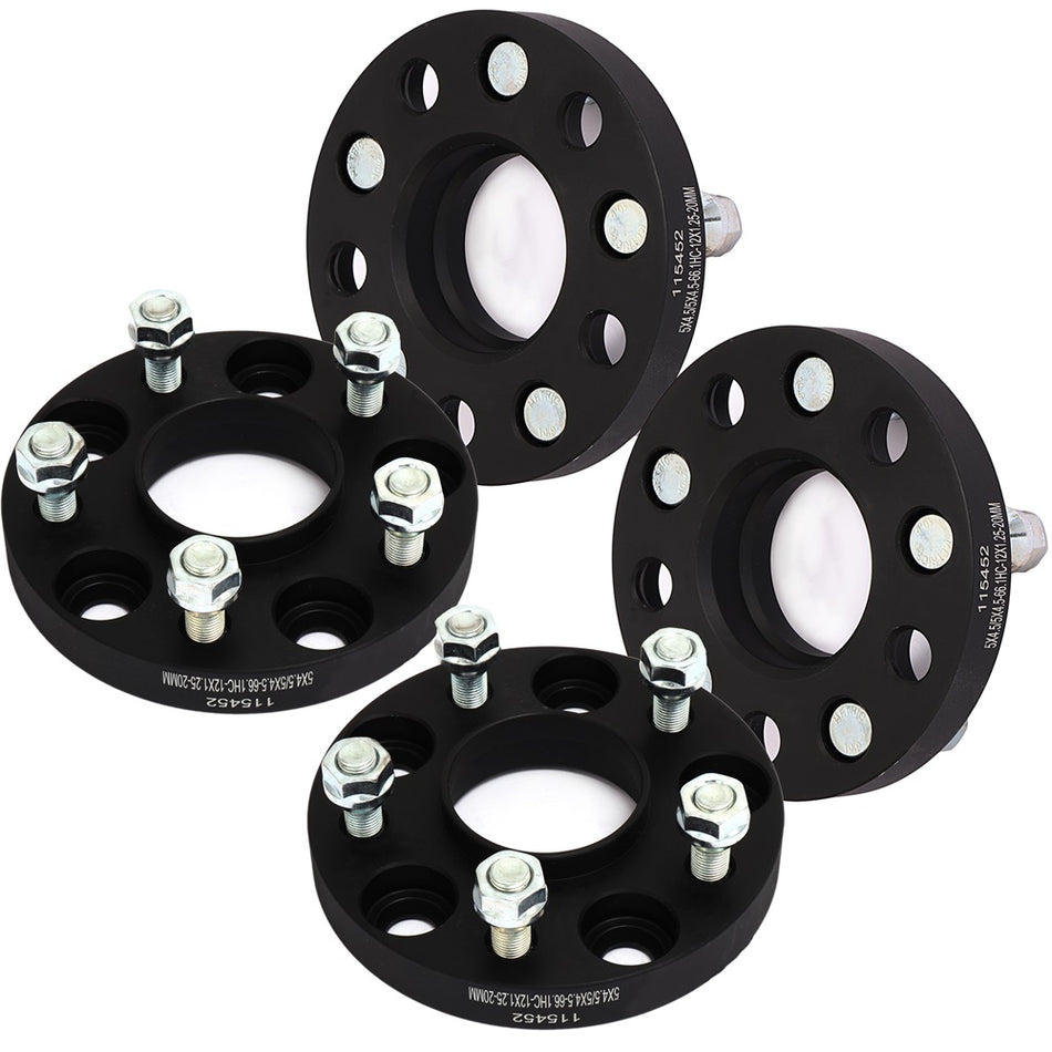 4Pcs 5x114.3 5x4.5 12x1.25 20mm Wheel Spacers For 03-12 Infiniti FX35 11-12 Infiniti G25