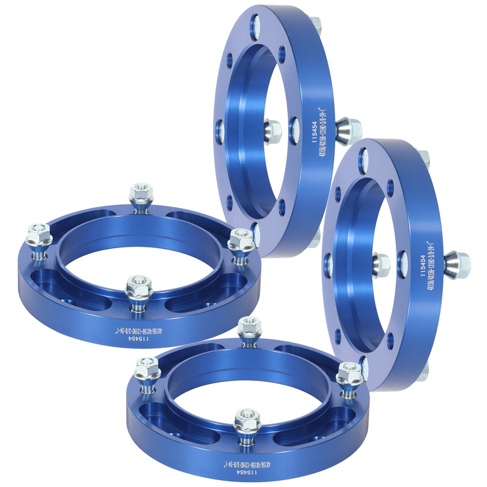 4Pc 1 inch 4/156 Race Blue Wheel Spacers 3/8 inch Studs For 1987-2006 Yamaha Banshee 350