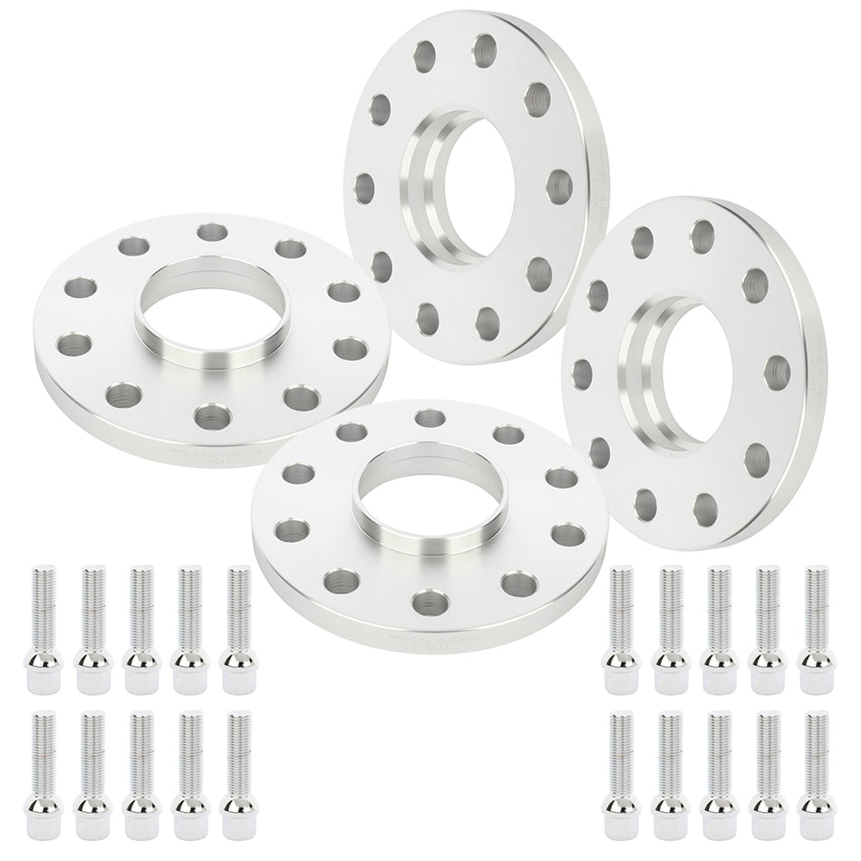 4Pcs 15mm Thick 5x130 14x1.5 5Lug Wheel Spacers For 83-91 Porsche 944 07-14 Audi Q7