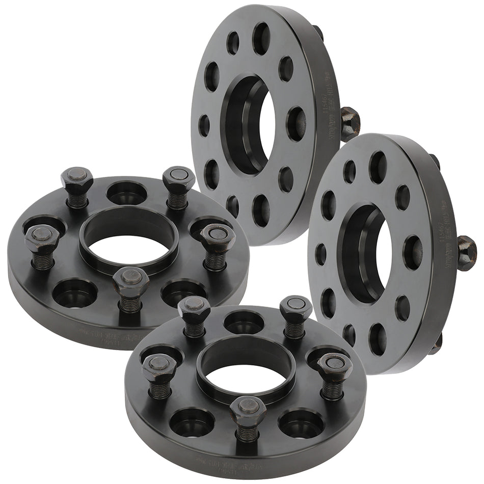 4Pcs 20mm Thick 5x120 Black Hub Centric Wheel Spacers For 16-19 Cadillac ATS 10-16 Buick LaCrosse