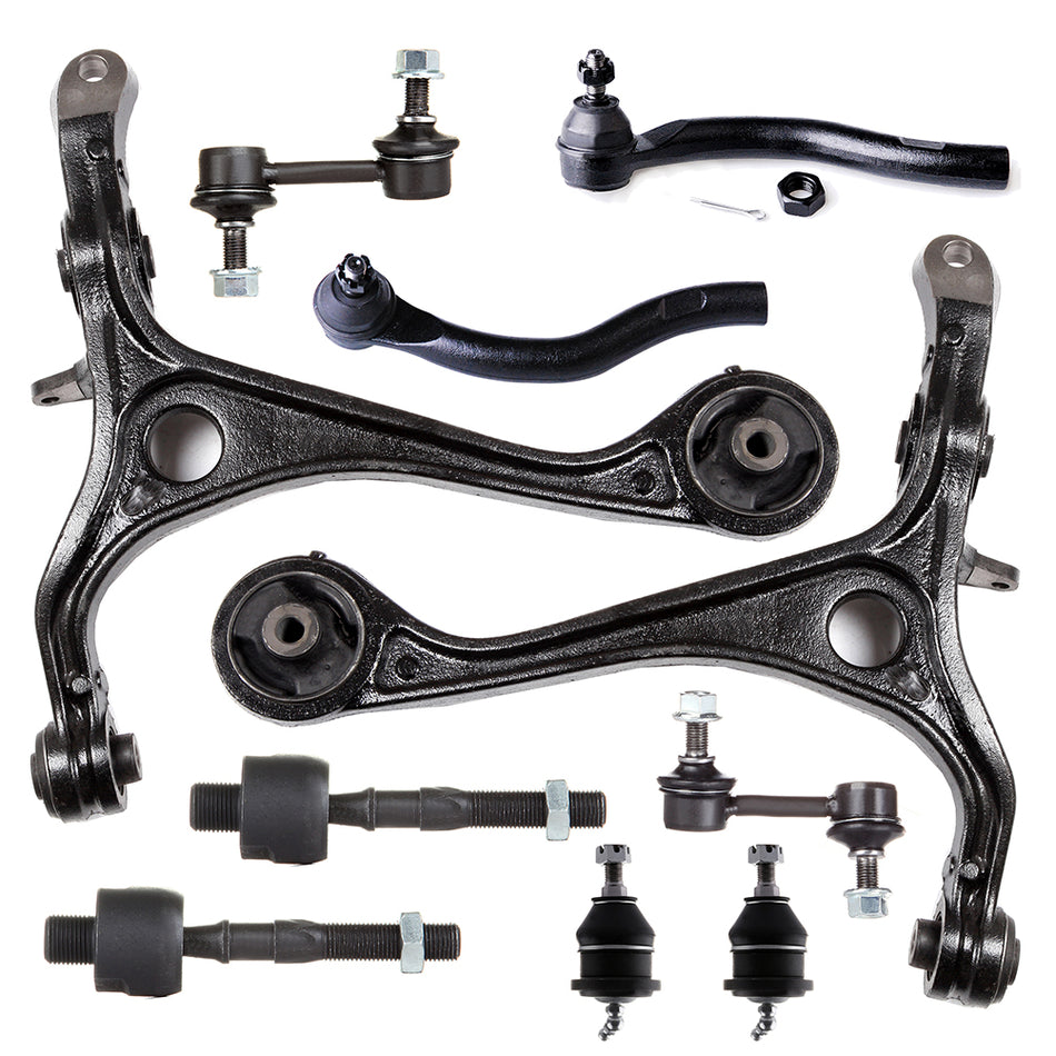 10pcs Front Control Arms Tie Rod Ends For Honda Accord LX EX DX 2.4L 2003-2007