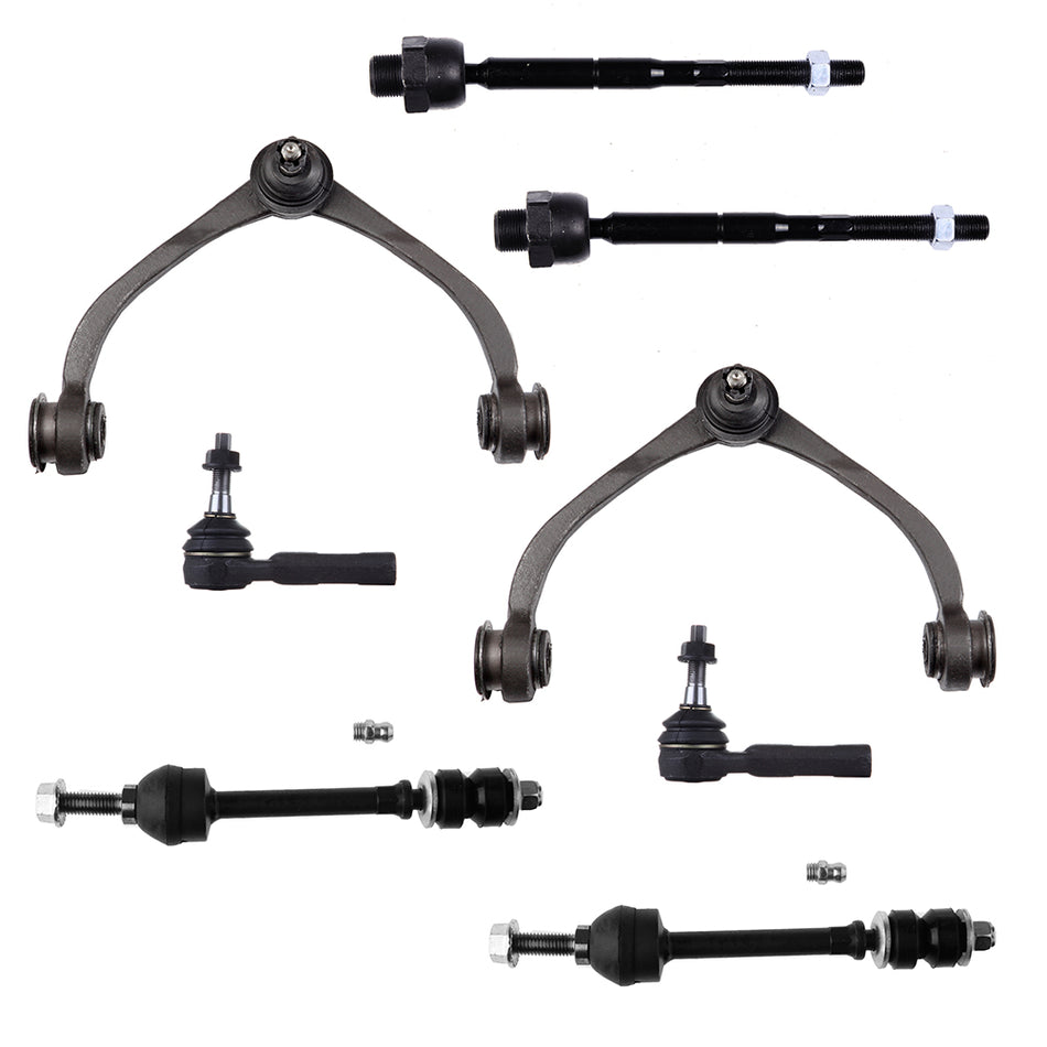 Control Arms Tie Rods Sway Bar For 05-10 Dodge Dakota 2011 Ram Dakota 8Pcs