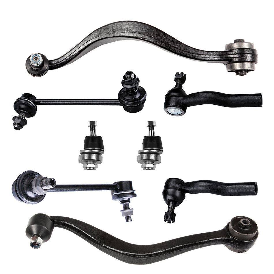 Control Arm Sway Bar Tie Rod Ball Joint For 06-09 Ford Fusion Mercury Milan 8Pcs