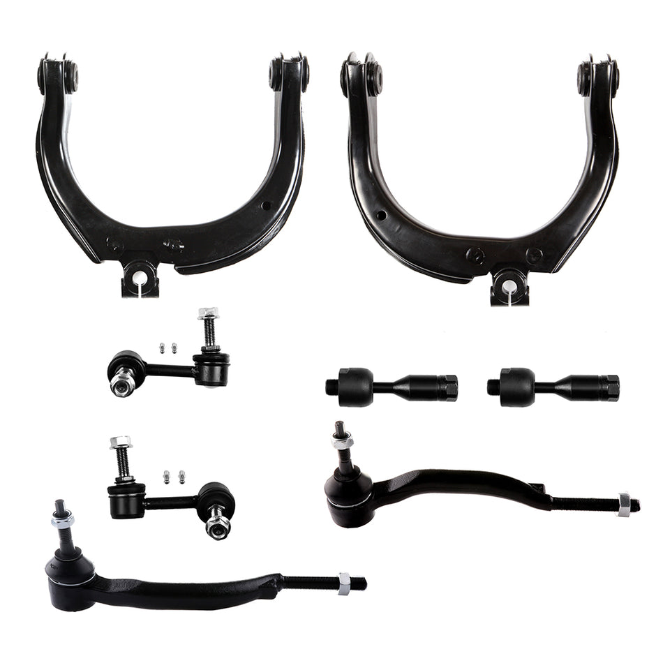 Tie Rod Control Arm Sway Bar Link Kit For 2002 GMC Envoy Chevrolet Trailblazer 8Pcs