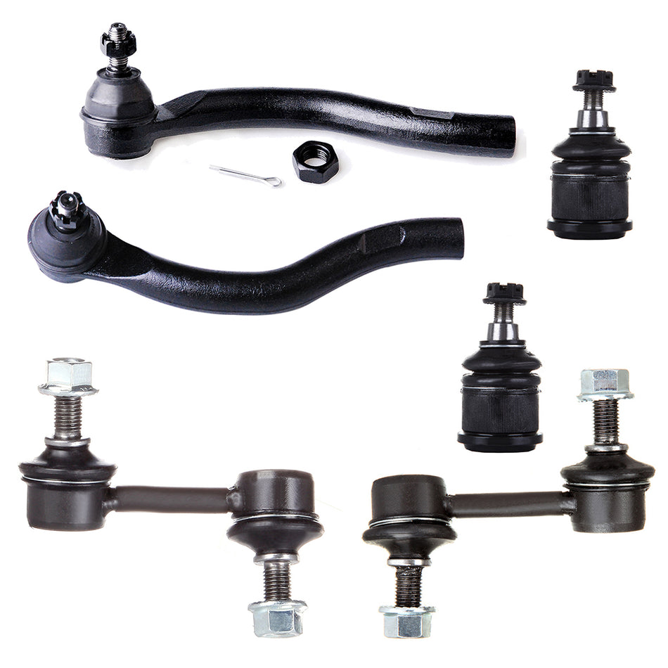 Front Lower Ball Joints Steering Sway Bar Tie Rod End For 2005-2007 Honda Accord
