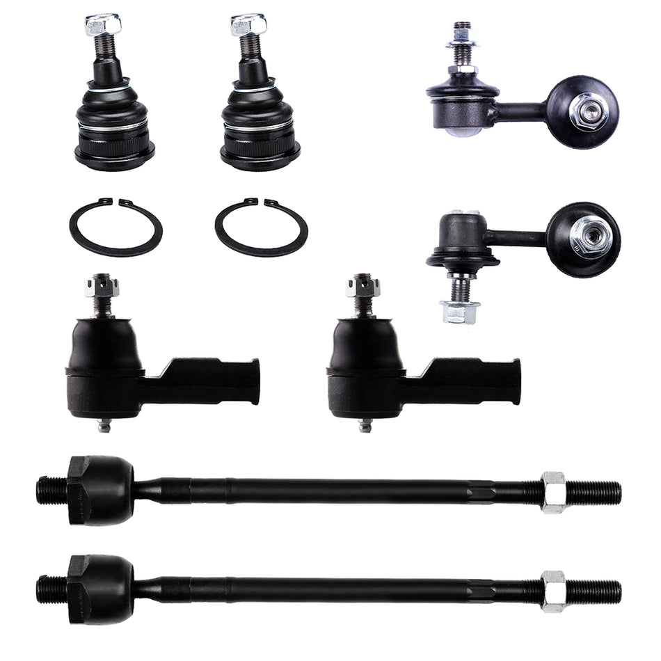 Suspension 8pc Sway Bar Lower Ball Joint Tie Rod Kit For 00-05 Hyundai Accent
