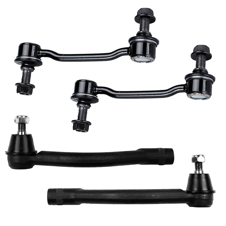 4PCS Front Outer Tie Rods Sway Bars Links Kit For 2009 2010 Hyundai Sonata