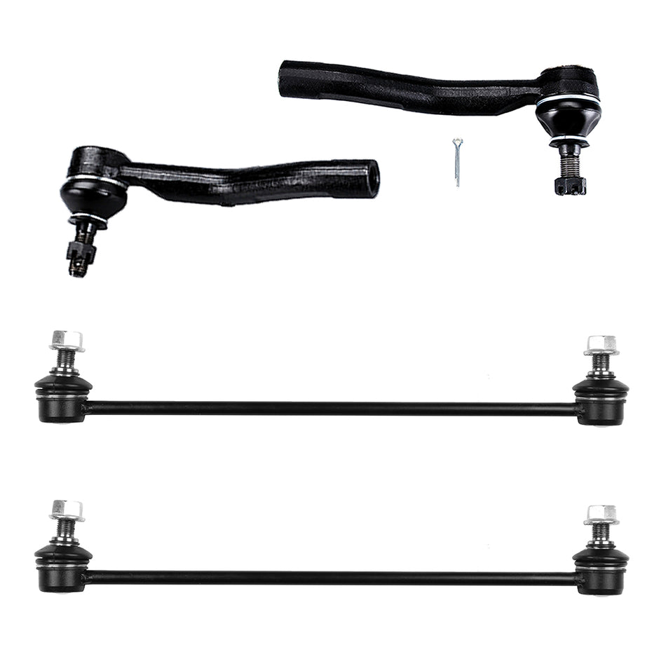 2007-2012 Toyota Yaris Front Steering Outer Tie Rod Sway Bar Set 4PCS