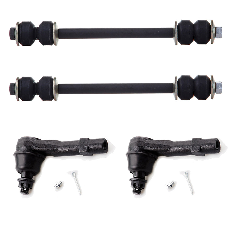 Fits 2006-2010 Ford Explorer Suspension 4set Outer Tie Rod Fornt Sway Bar Link