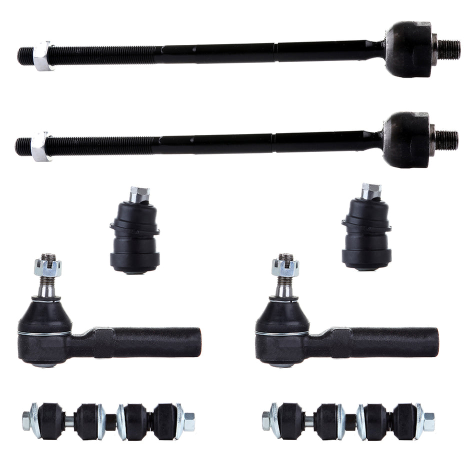 8PCS Outer Inner Tie Rod Ball Joint Sway Bar Set For 2000 2001 2002 Dodge Neon