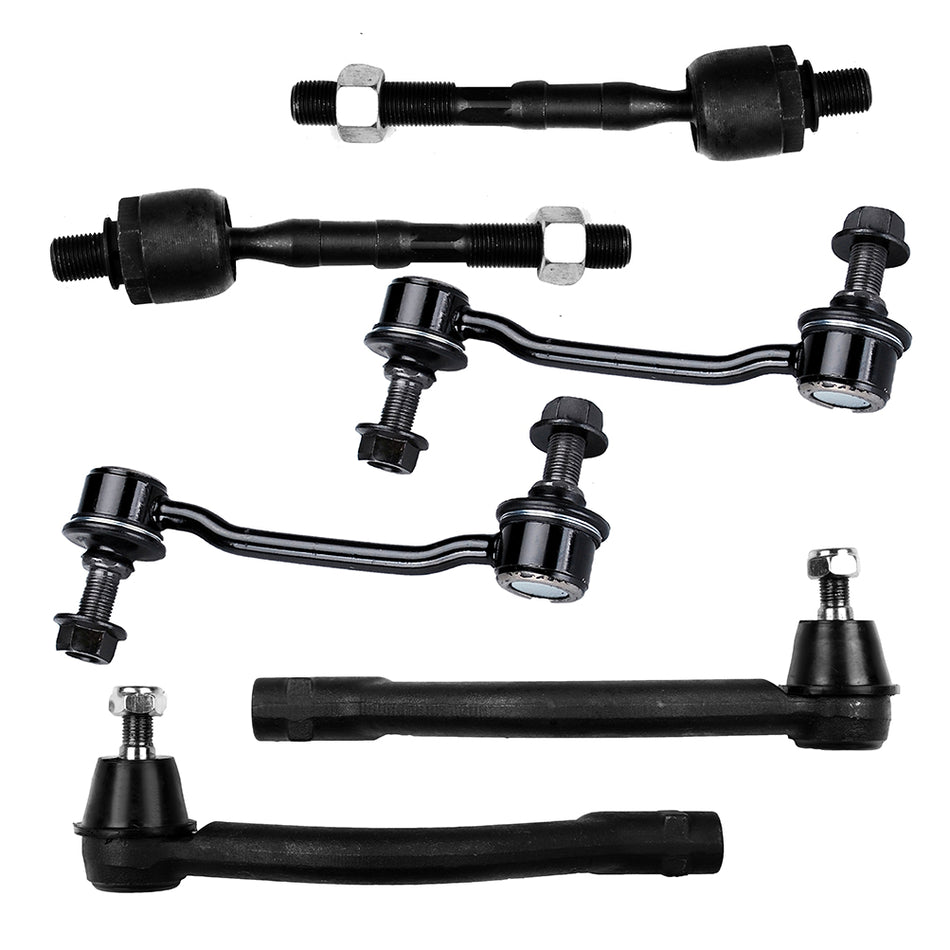 Front Steering Sway Bar Tie Rod End Suspension Kit For 2009-2010 Hyundai Sonata
