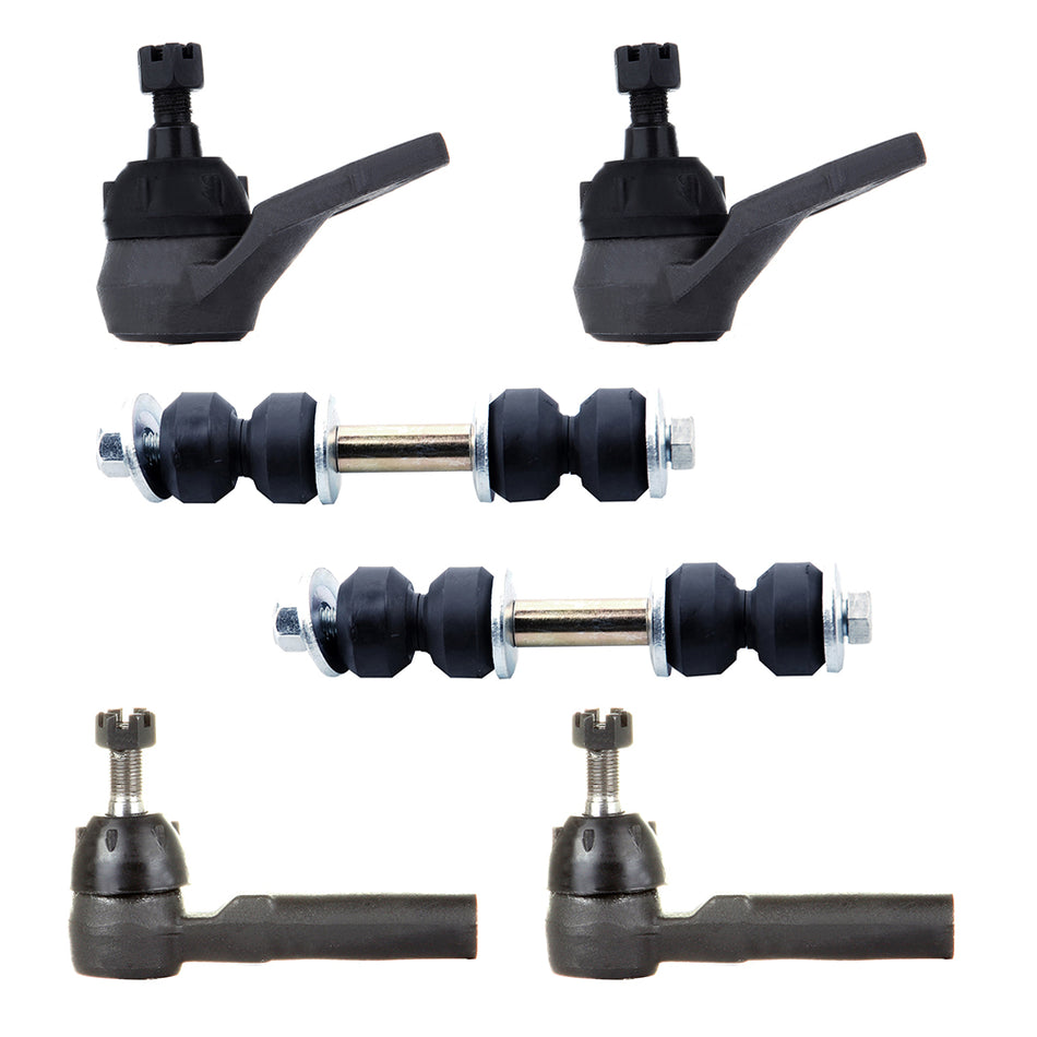 6pcs Front Sway Bars Ball Joints Tie Rods Suspension For 1991-1999 Buick Lesabre