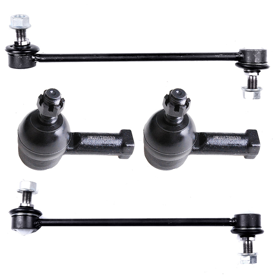 4PCS Front Outer Tie Rod Ends Sway Bars Kit For Hyundai Santa Fe 2.4L & 2.7L