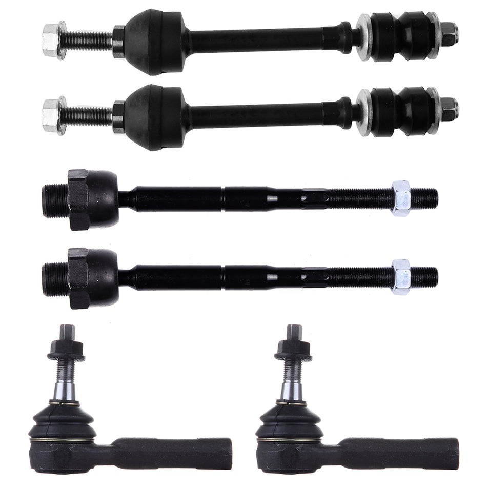 Front Sway Bars Tie Rod Links For 05-10 Dodge Dakota 2011 Ram Dakota 6Pcs