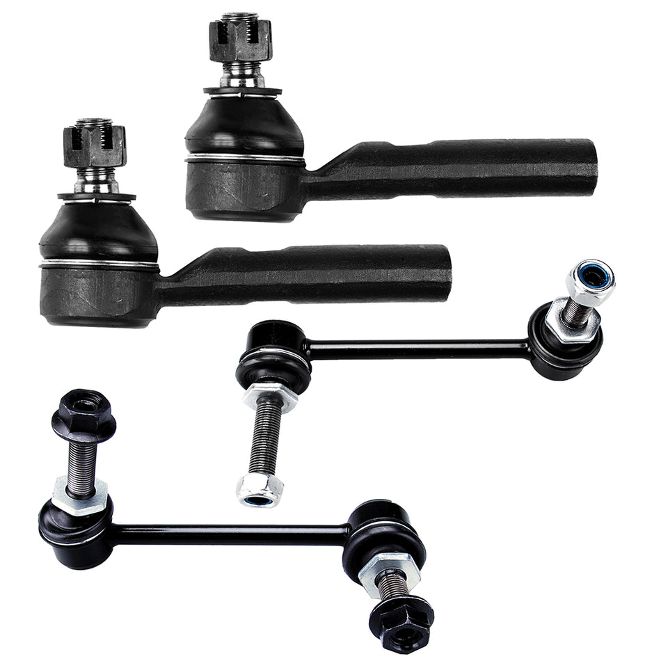 4Pcs Suspension Outer Tie Rod Front Sway Bar Kit For 2003-2009 Toyota 4Runner