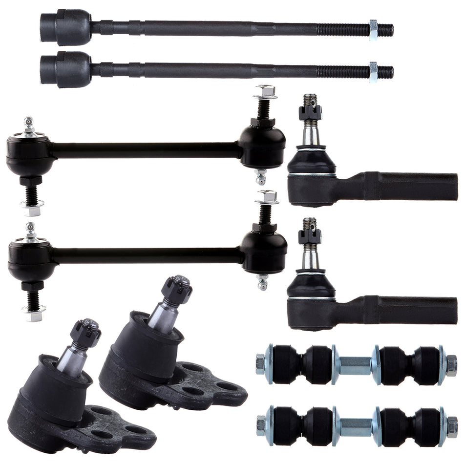 10Pieces For 1997-2003 2004 Buick Regal FWD Front Tie Rods Ball Joints Sway Bars
