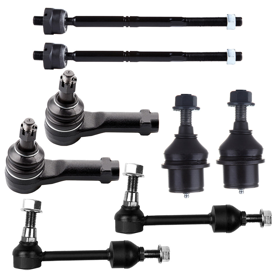 8pcs Suspension Sway Bar Tie Rod Lower Ball Joints Kit For 04-05 Ford F-150 4WD