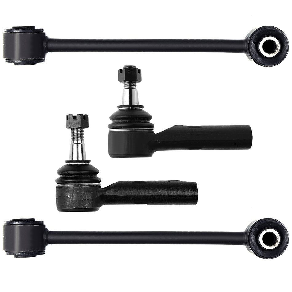 Steering 4 Front Sway Bar Link Outer Tie Rod Kit Fits 2006-2010 Jeep Commander