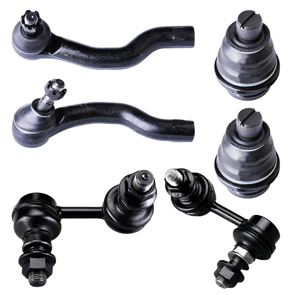 Suspension 6 Ball joint Outer Tie Rod Sway Bar Kit For 2005-2012 Nissan Xterra