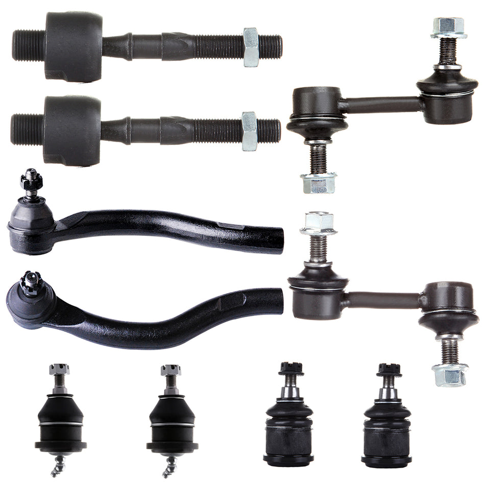 10Pcs For Honda Accord 2003-2007 Front Tie Rod Ends Ball Joints Stabilizer Bar