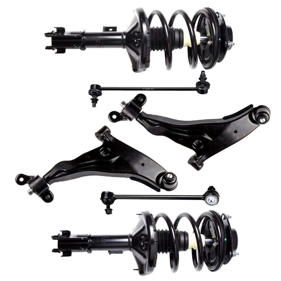 6pc Front Complete Struts Lower Control Arm Kit for Sebring Stratus Eclipse