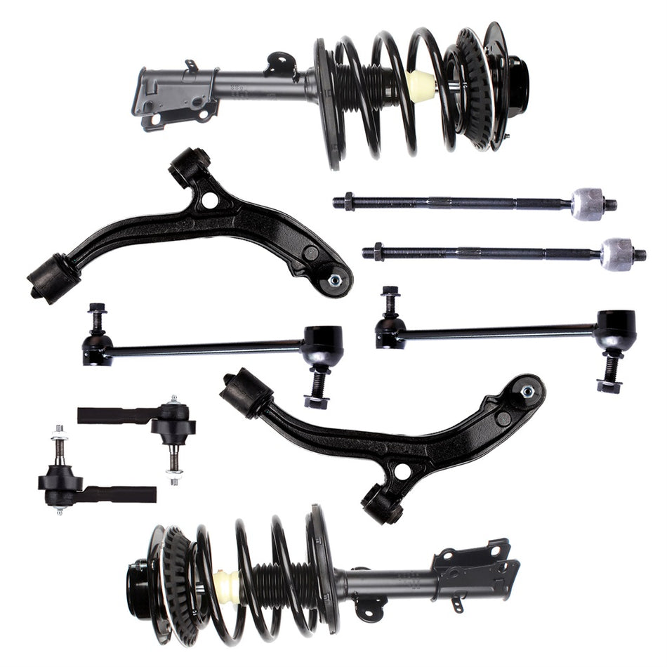 Front Struts Control Arm Sway Bar TieRod Fits 2001-2007 Town & Country Voyager