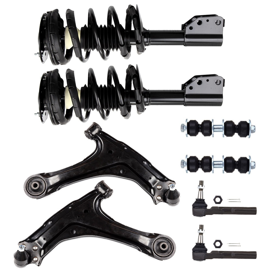 Front Strut Lower Control Arm Tierod Sway Bar Kit For Chevy Pontiac Oldsmobile