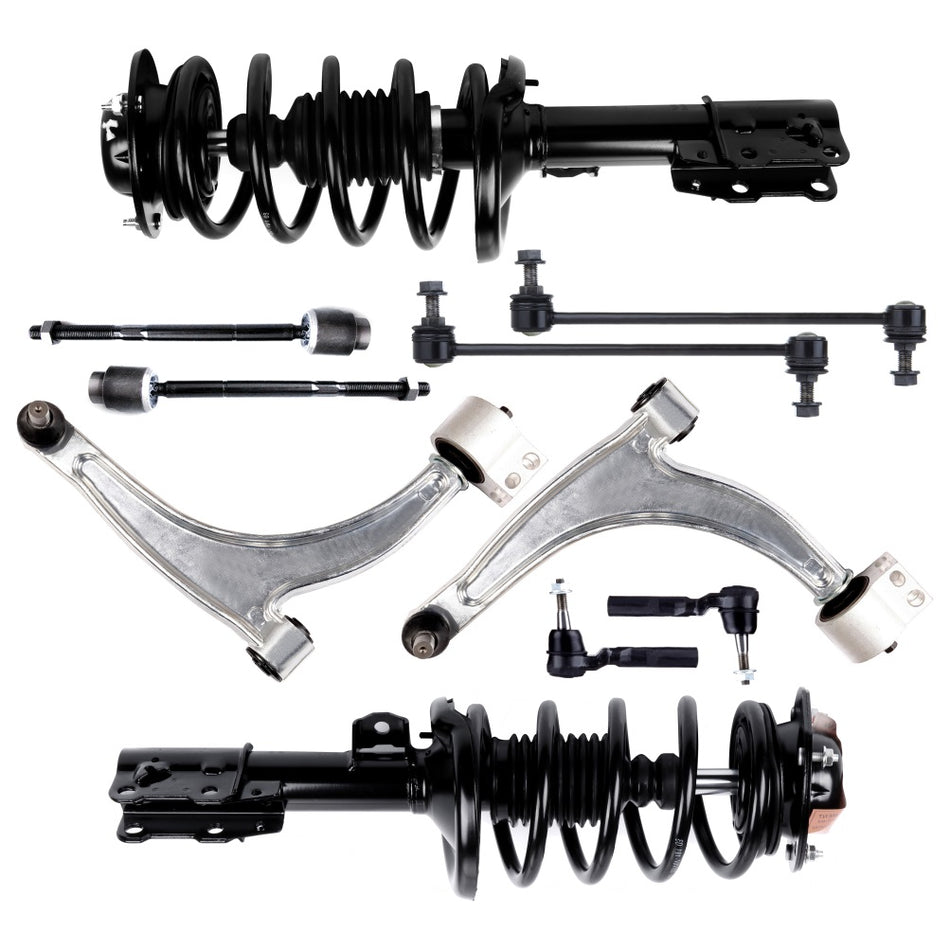Front Struts Lower Control Arm Sway Bar TieRod Fits Chevrolet Malibu Pontiac G6