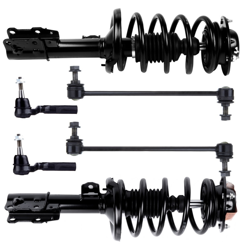6pc Front Strut Outer Tie rod Sway Bar Link Kit for Saturn Aura 2007 2008 2009