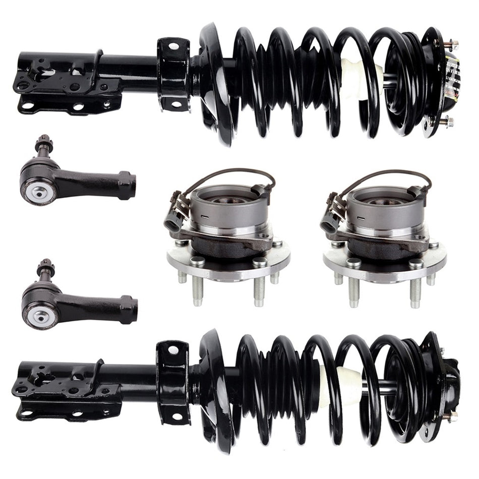 For 2005-2006 Pontiac Pursuit Front Complete struts Wheel Bearing Outer Tie rod