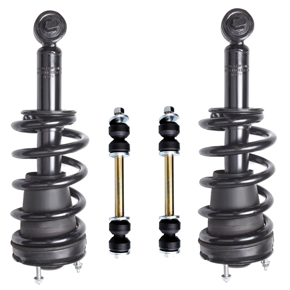 4pc Front Struts Pair Sway Bar Links For 2007-2014 Suburban Yukon XL 1500