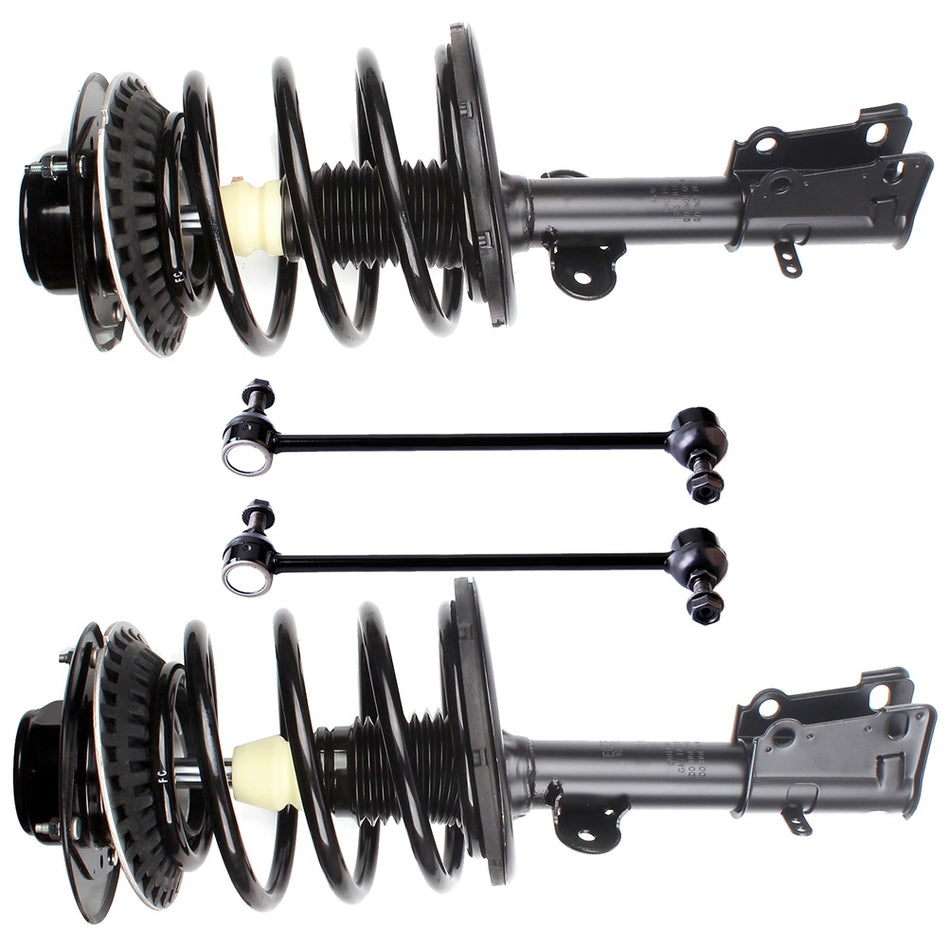 4 Front Complete Struts and and Sway Bar Link for Chrysler Town & Country Dodge Caravan
