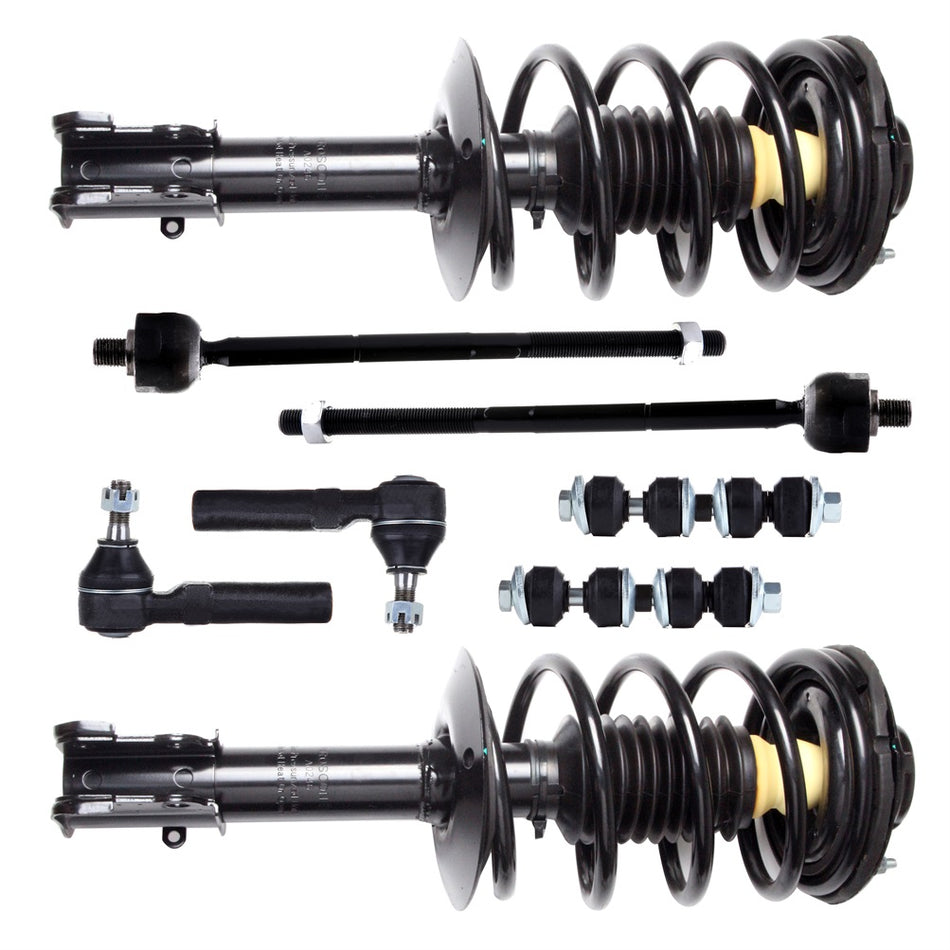 Front Struts Inner Outer Tie Rod Sway Bar Kit For 2001-2010 Chrysler PT Cruiser