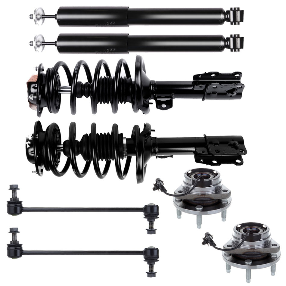 Front Strut Wheel Bearing Hub Sway Bar Shock For Chevy Malibu Pontiac G6