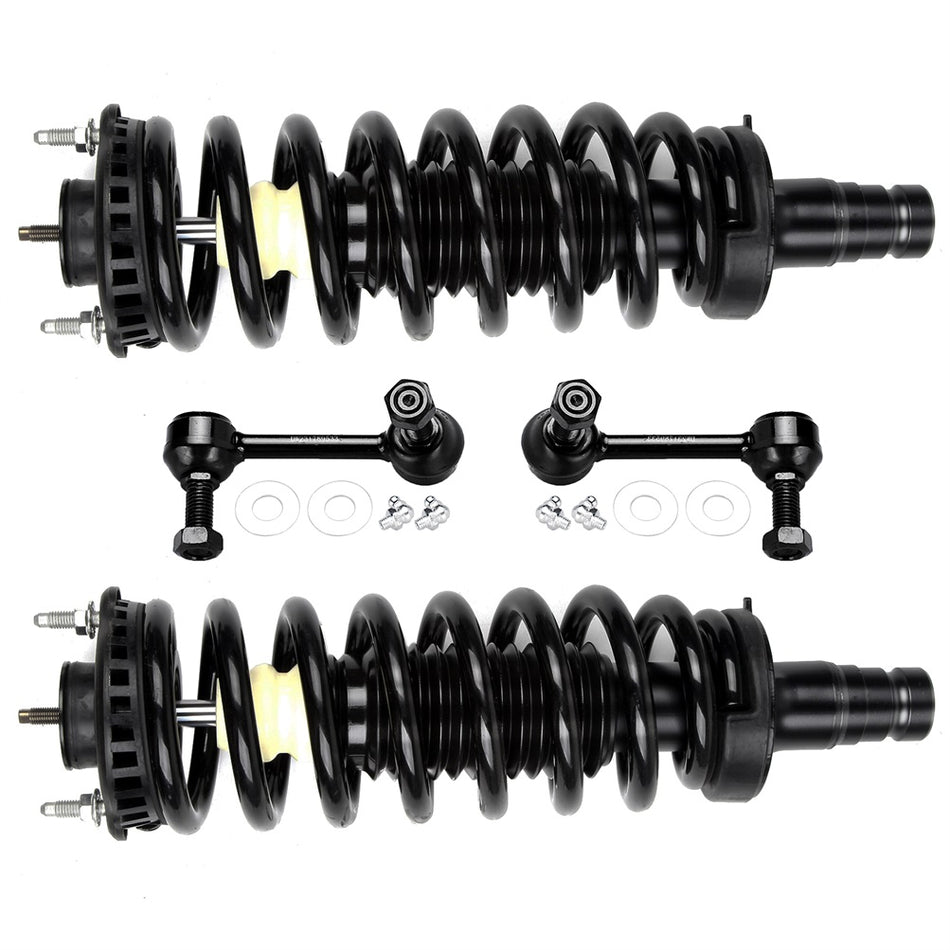 4pc Front Complete Struts Sway Bar Kit for 2004-2007 Chevy Trailblazer GMC Envoy