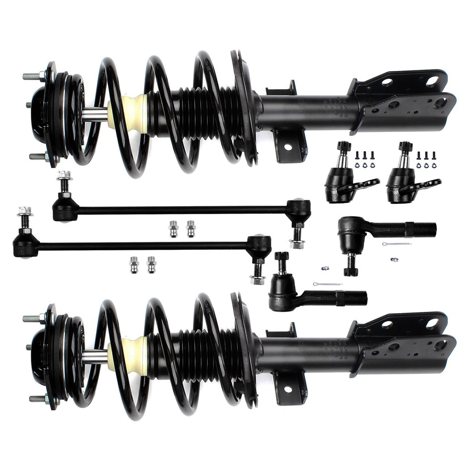 8pc Front Quick Struts & Sway Bar Links Ball Joints For Buick Enclave 08-16