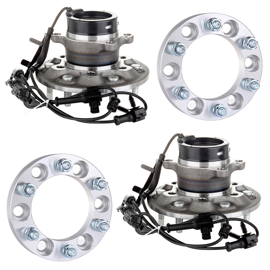 2 Front Wheel Hub Bearing&2X 1 inch 6x5.5 Wheel Spacers For 04-08 Chevrolet Colorado 07-08 Isuzu I-370