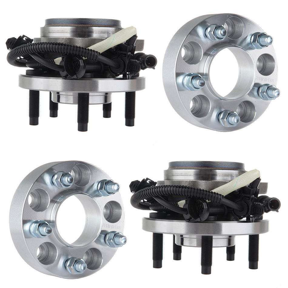 2 Wheel Hub Bearing and 2X 1.5 inch 5x4.5 Wheel Spacers For Ford
