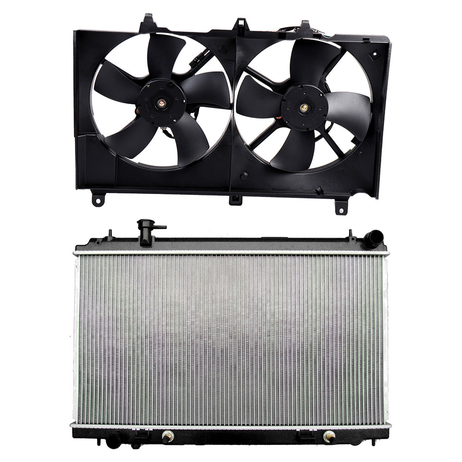 Fit for 2003-2006 Nissan 350Z 3.5L Brand New Cooling Fan and Radiator Kit