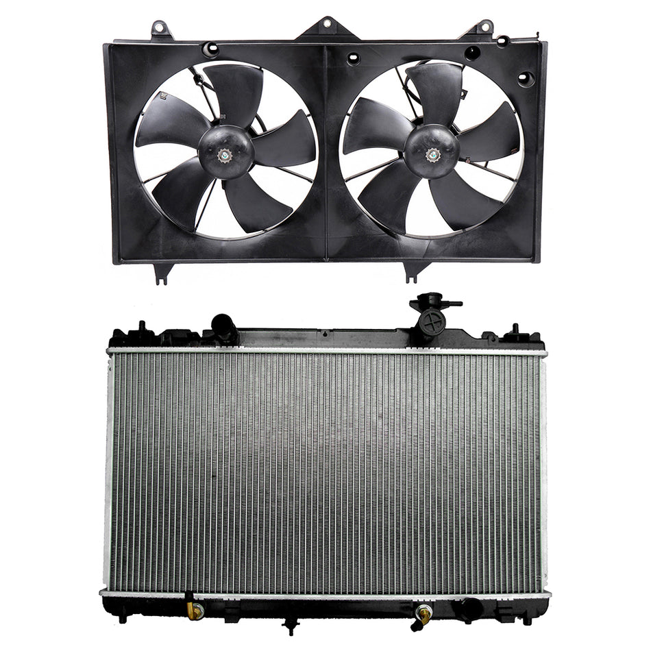 Fit for 2002-2006 Toyota Camry 2.4L Brand New Cooling Fan and 2437 Radiator Kit