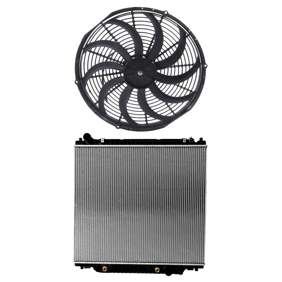 1999-2004 Ford F-350 Super Duty Brand New Radiator and Cooling Fan Kit