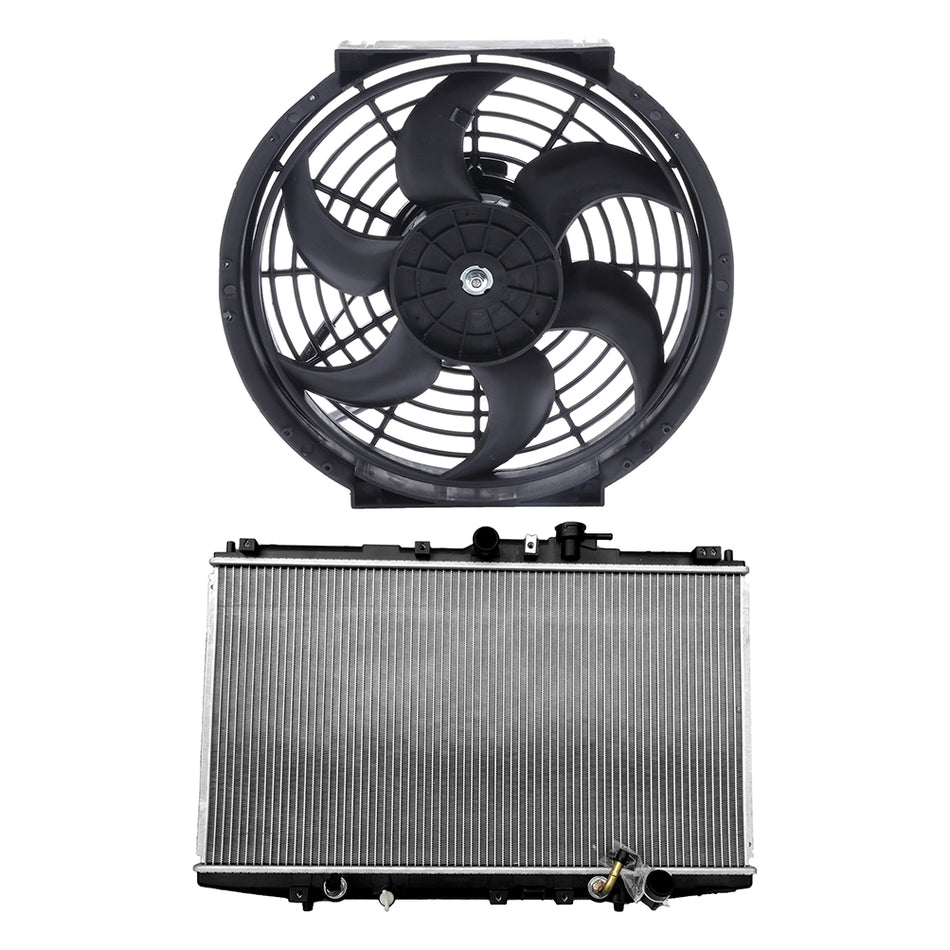 Fit for 1998-1999 Honda Accord 2.3L Brand New Cooling Fan and Radiator Kit