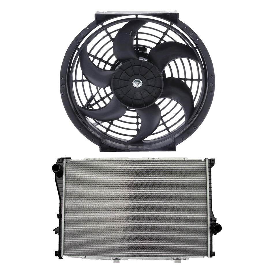 Fit for 2000-2003 BMW M5 5.0L Brand New Cooling Fan & Radiator Kit
