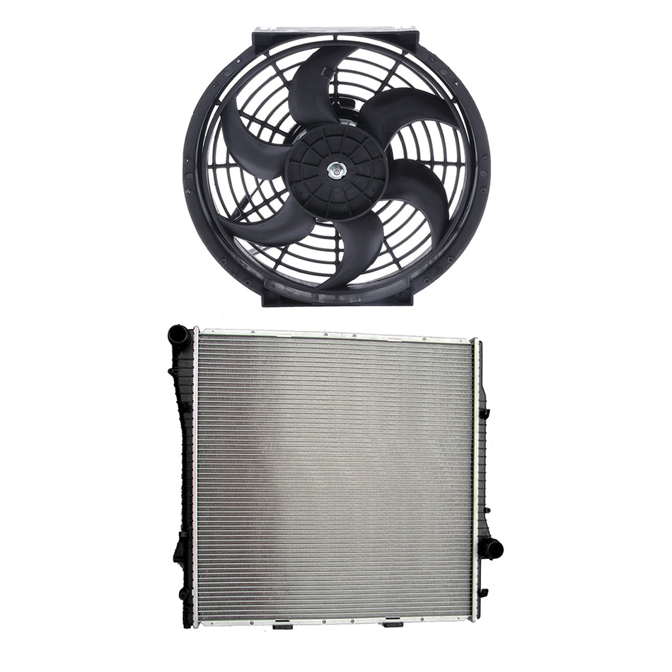 Fit for 2001-2006 BMW X5 3.0L Brand New Cooling Fan & Radiator Kit