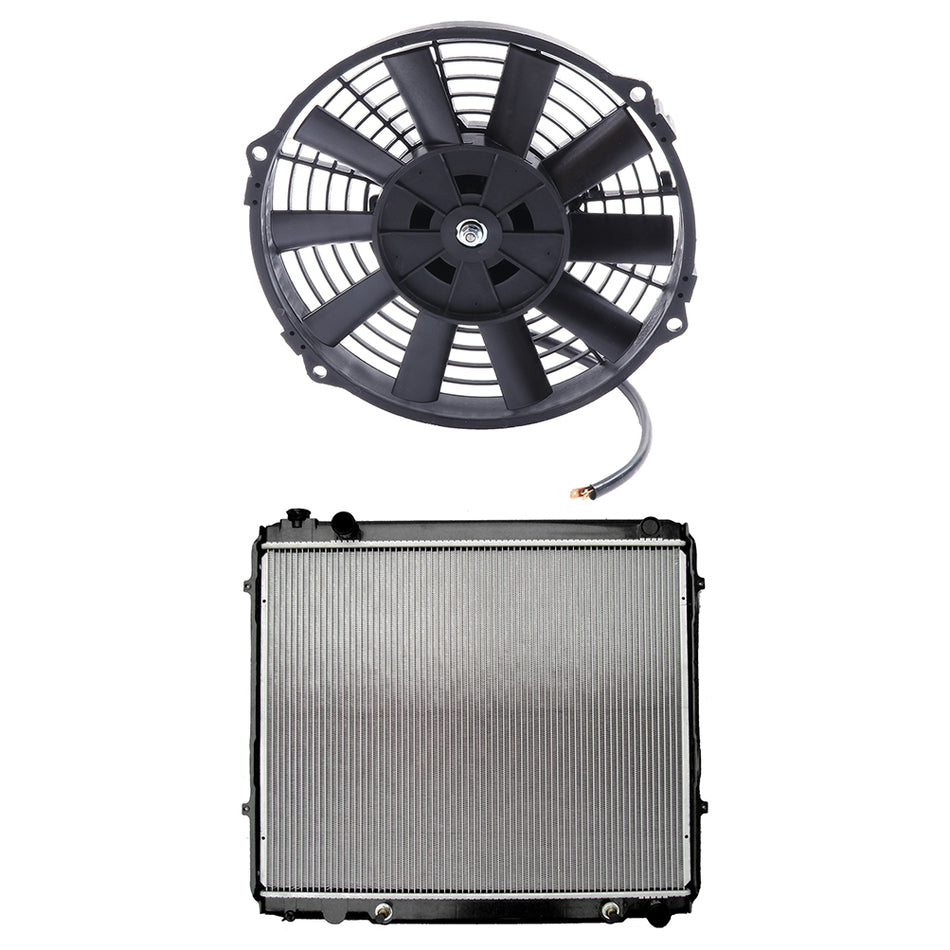 Fit for 2000-2006 Toyota Tundra 4.7L Brand New Cooling Fan and Radiator Kit