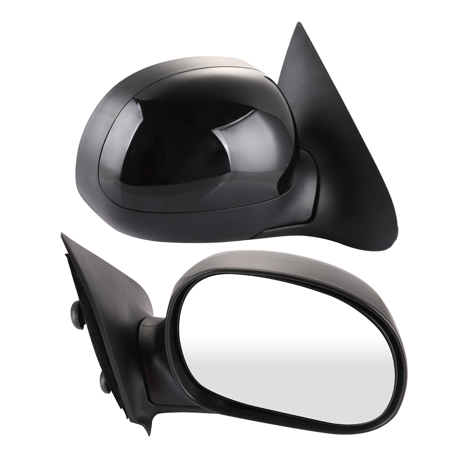 LHRH Side Black Housing Manual Fold Mirrors Pair For 1997-2004 Ford F150-1