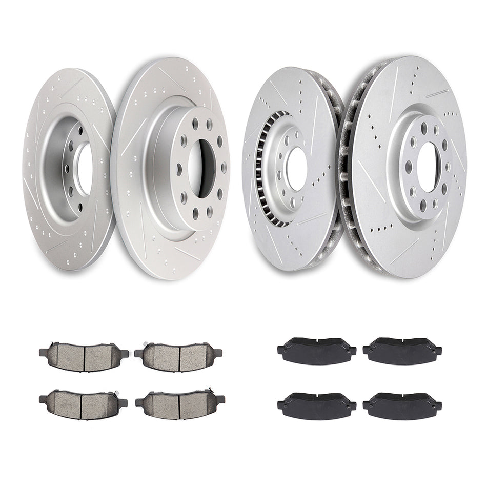 2013-2016 Dodge Dart Ceramic Brake Pads & Rotors Front Rear